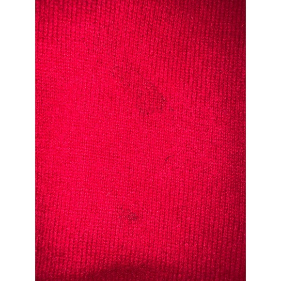 QI Cashmere V Neck Sweater Men Red Size M 100% Cashmere Luxury Knit Top - Picture 5 of 6